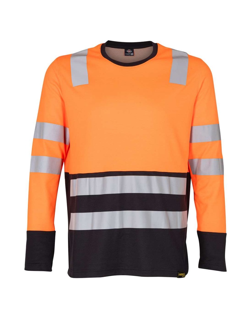 Polera bicolor manga larga outlet